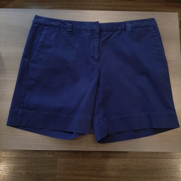 IZOD Jeans Stretch Chino Shorts Navy Blue Casual Womens Plus Size 16 Golf - Picture 10 of 10